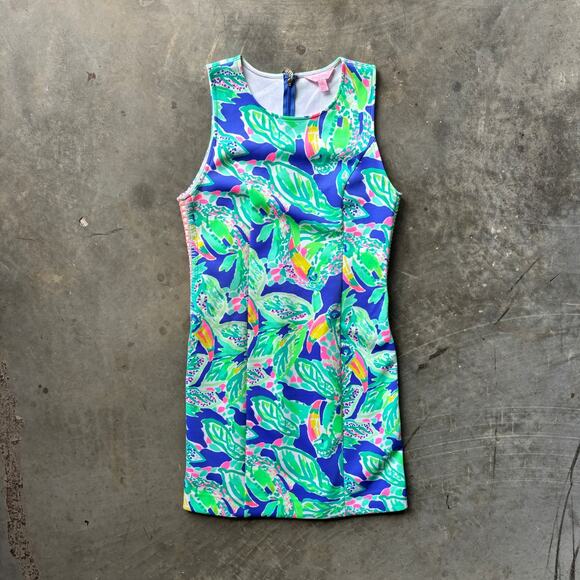Lilly Pulitzer Mila Shift Dress Womens Small Wake Up Call Beckon Blue Sleeveless - Picture 1 of 13